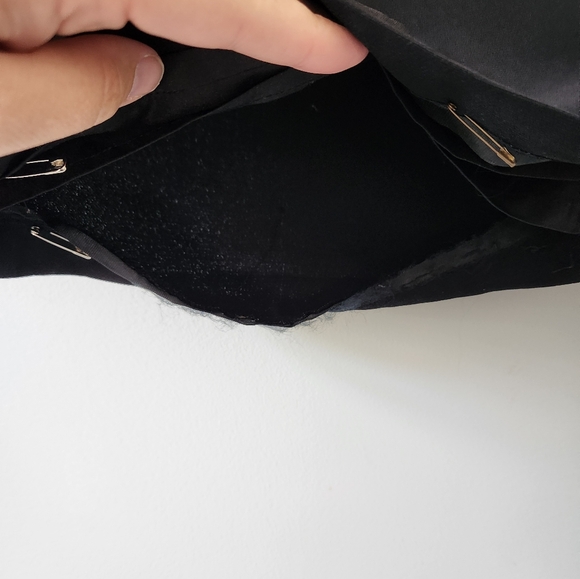 Vintage Dahlia Black Lined Polyester Maxi Skirt sz 14 - Picture 10 of 10